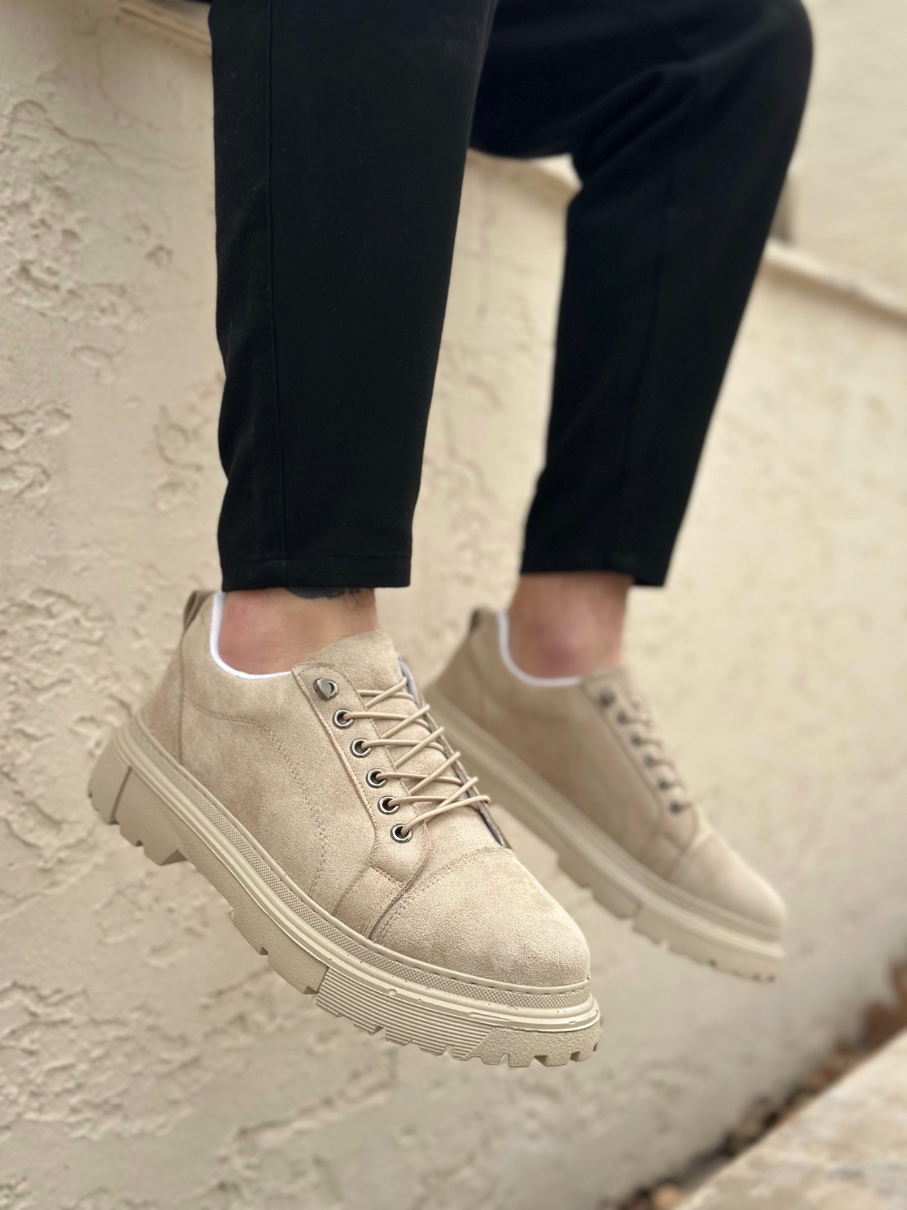 Boa BA0245 Erkek Günlük Ayakkabı Krem Süet