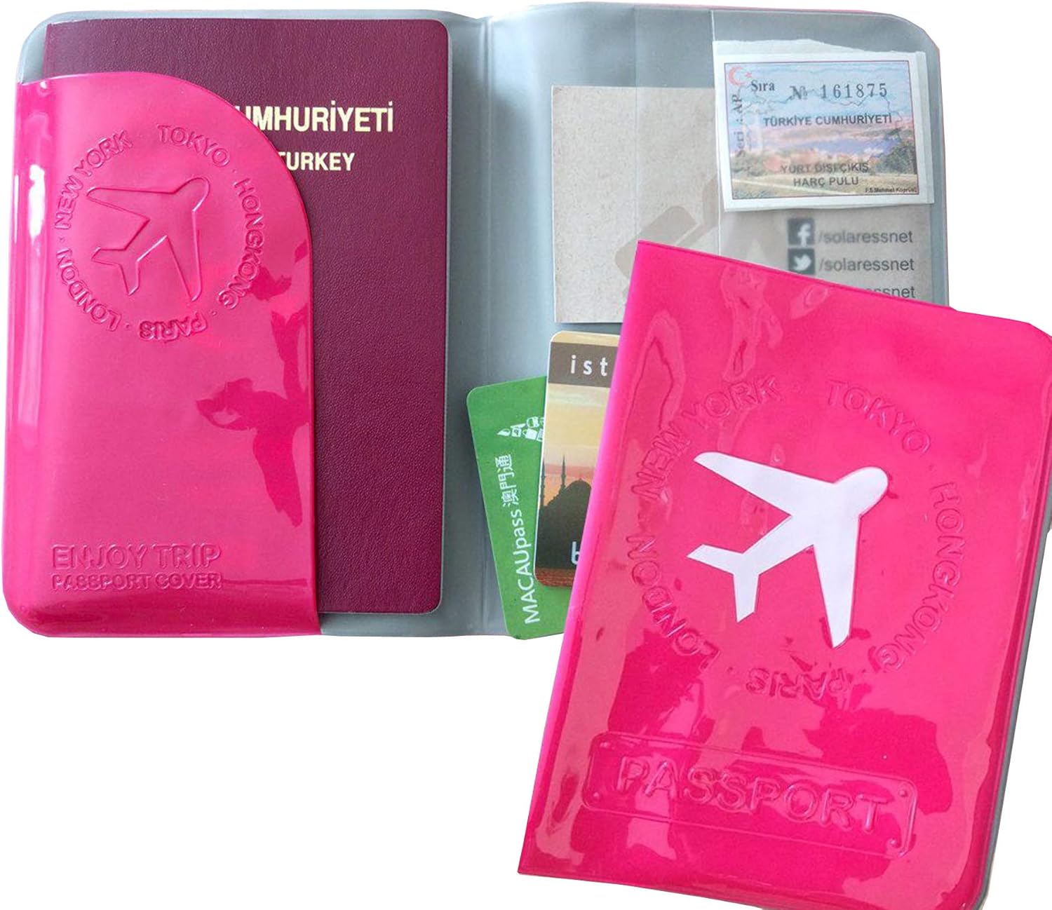 Solaress Pasaport Kılıfı Seyahat Cüzdanı