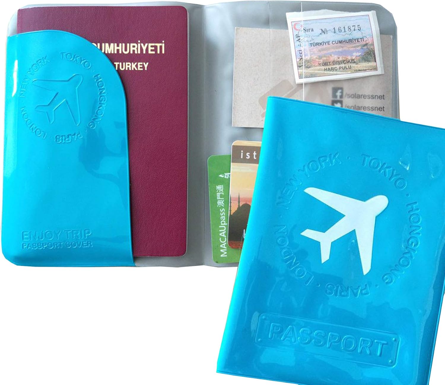 Solaress Pasaport Kılıfı Seyahat Cüzdanı