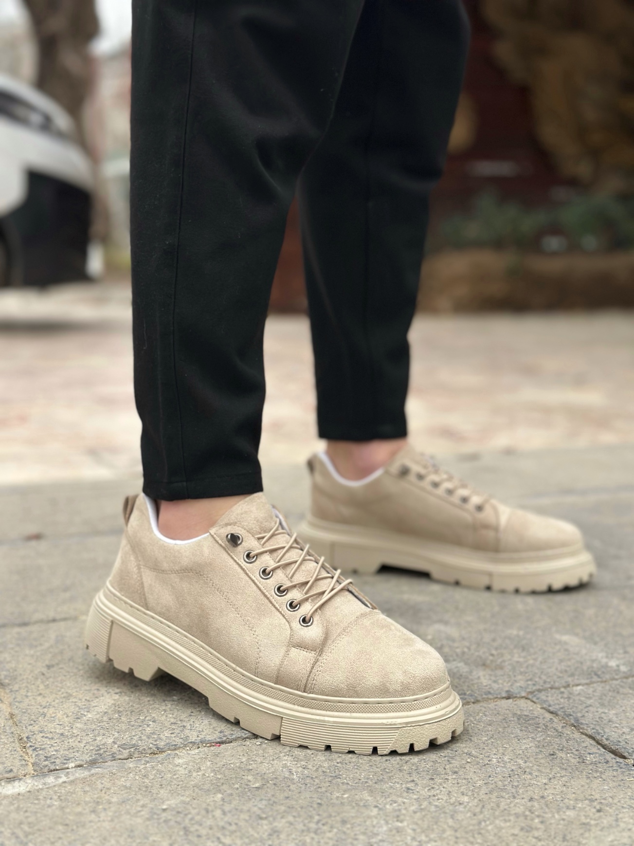 Boa BA0245 Erkek Günlük Ayakkabı Krem Süet