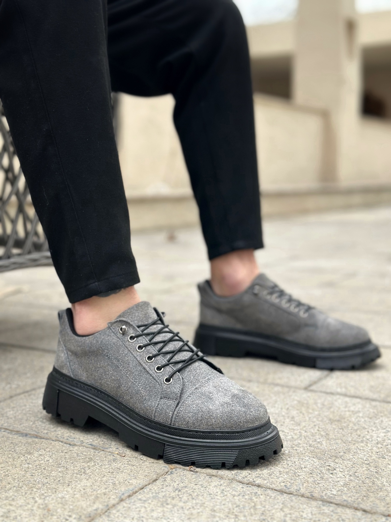 Boa BA0245 Erkek Günlük Ayakkabı Gri Süet