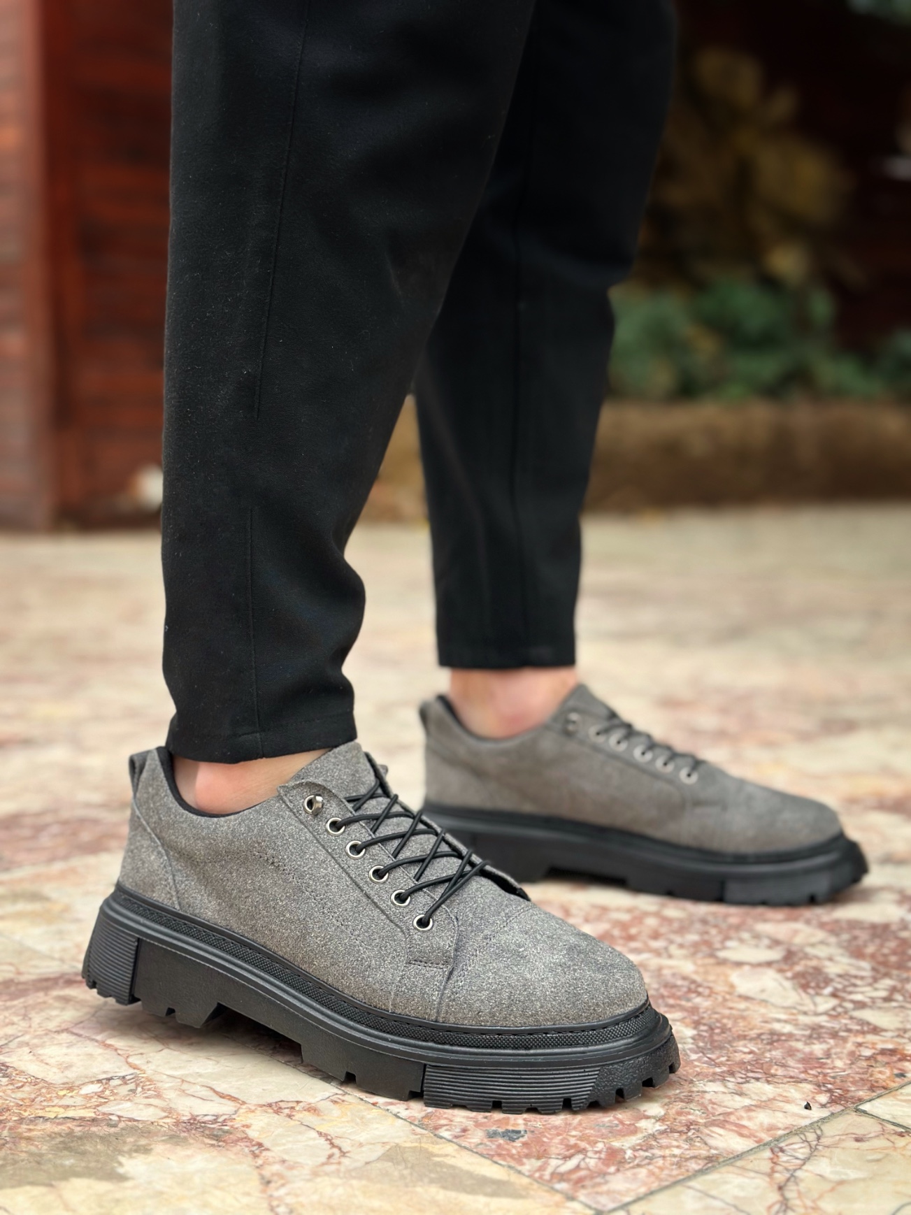 Boa BA0245 Erkek Günlük Ayakkabı Gri Süet