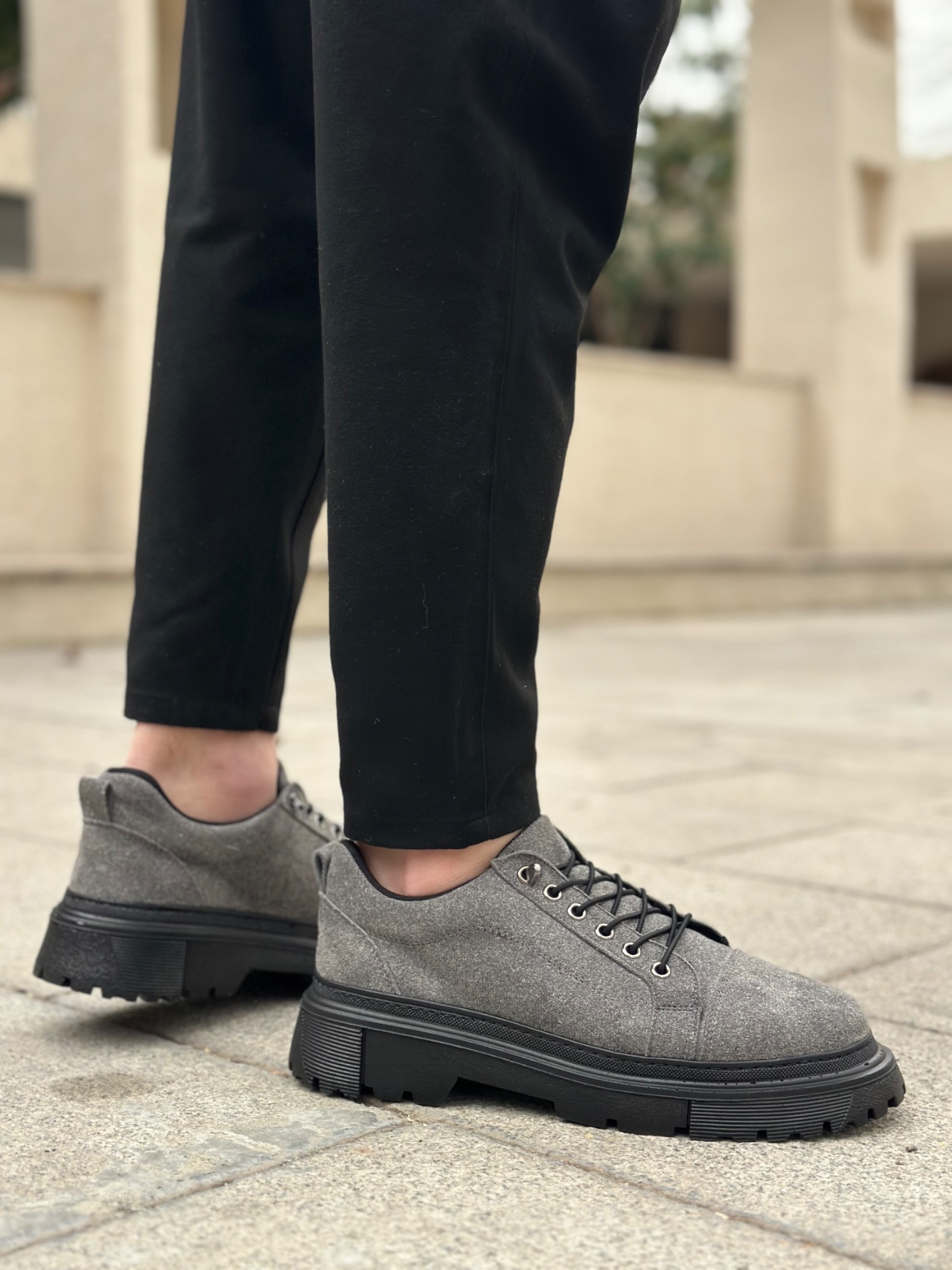 Boa BA0245 Erkek Günlük Ayakkabı Gri Süet