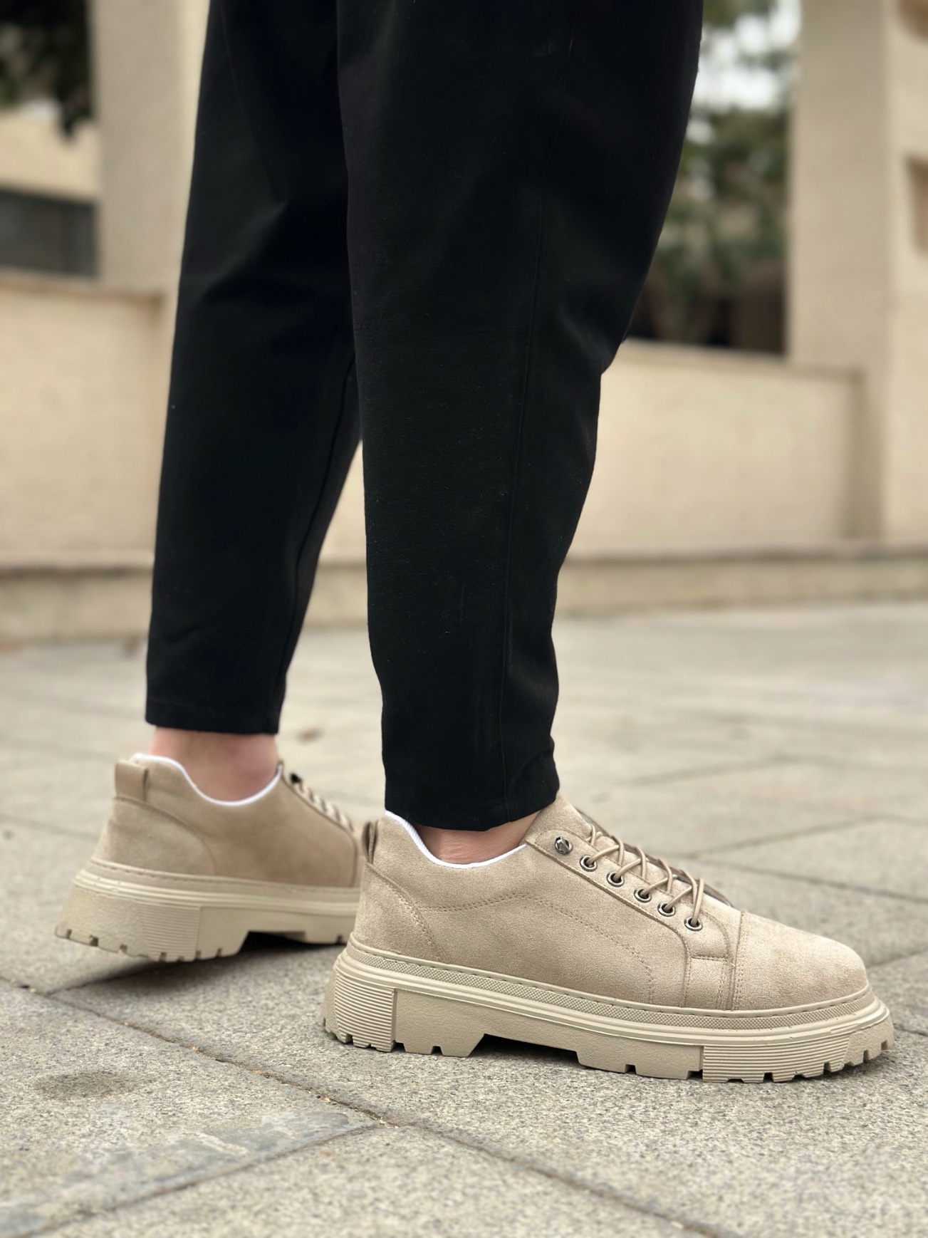 Boa BA0245 Erkek Günlük Ayakkabı Krem Süet