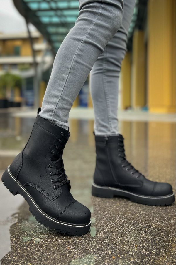Solaress CH009 Erkek Askeri Tarz Bot Siyah