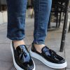 Solaress CH127 Erkek Rugan Loafer Siyah BT