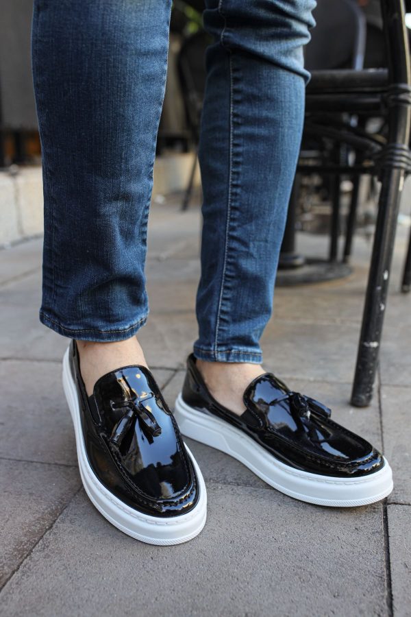 Solaress CH127 Erkek Rugan Loafer Siyah BT