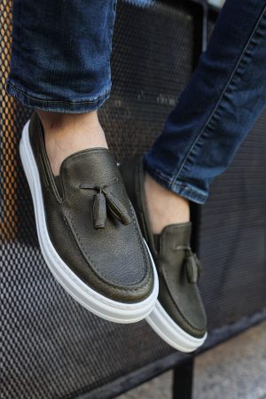 Solaress CH127 Erkek Loafer Haki BT