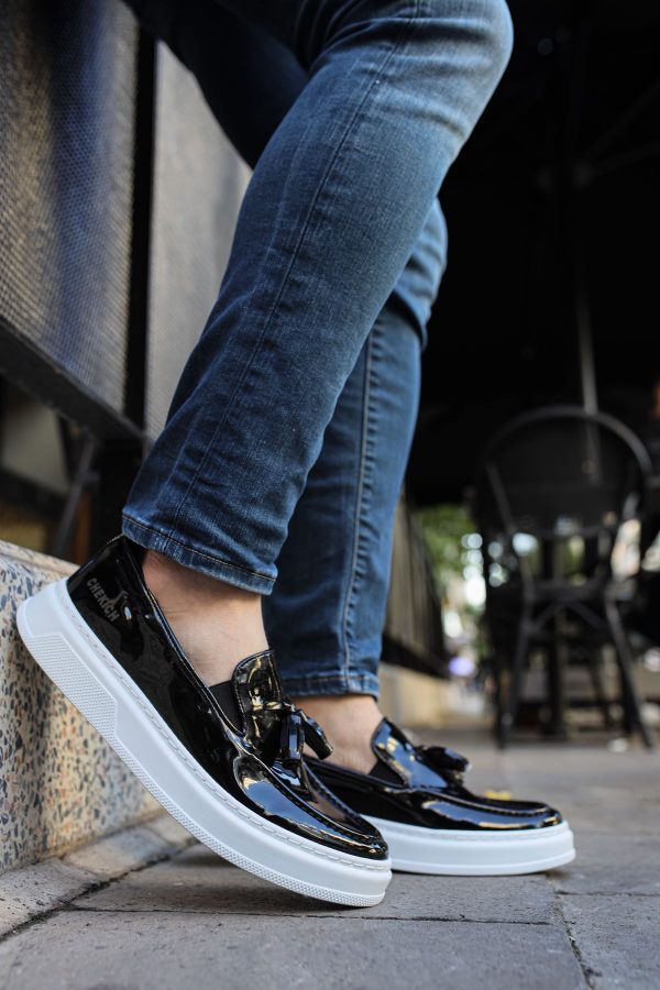 Solaress CH127 Erkek Rugan Loafer Siyah BT