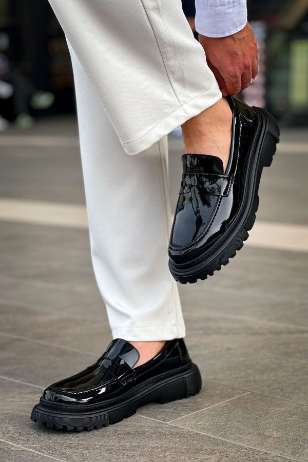 0022687_ch2417-rst-erkek-ayakkabi-siyah Solaress CH2417 Erkek Rugan Loafer Siyah