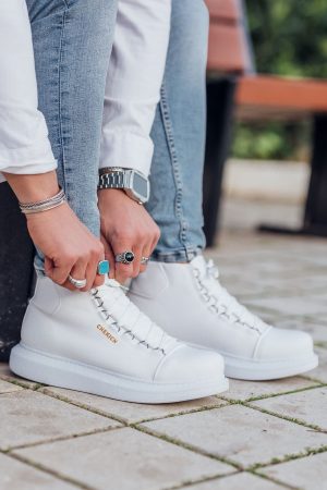 0023537_ch258-cbt-roma-erkek-bot-beyaz Solaress Erkek Beyaz Sneaker Bot