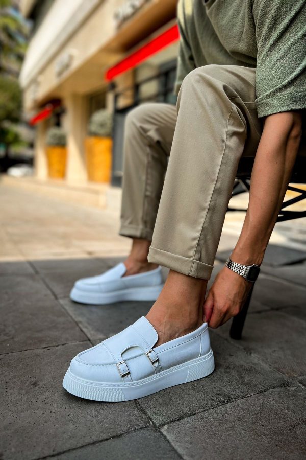 Solaress CH417 Erkek Loafer Ayakkabı Beyaz