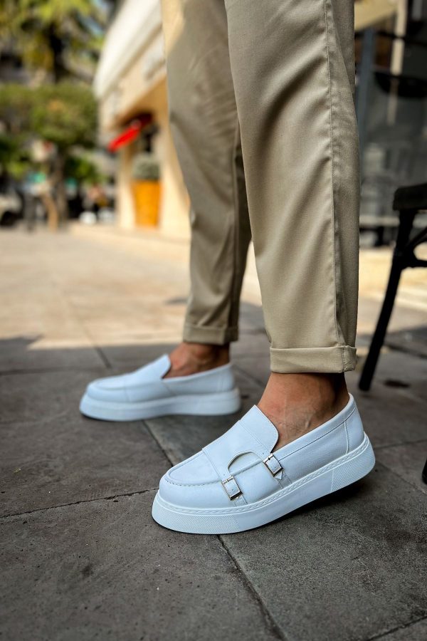 Solaress CH417 Erkek Loafer Ayakkabı Beyaz