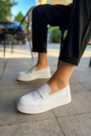 Solaress CH421 Erkek Loafer Ayakkabı Beyaz