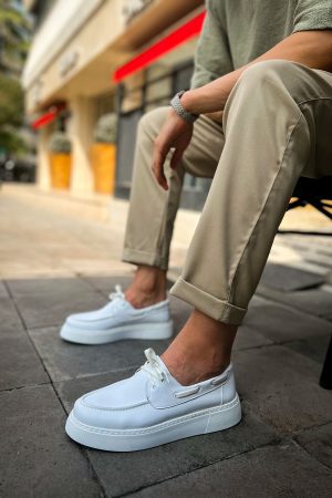 Solaress CH419 Erkek Loafer Ayakkabı Beyaz