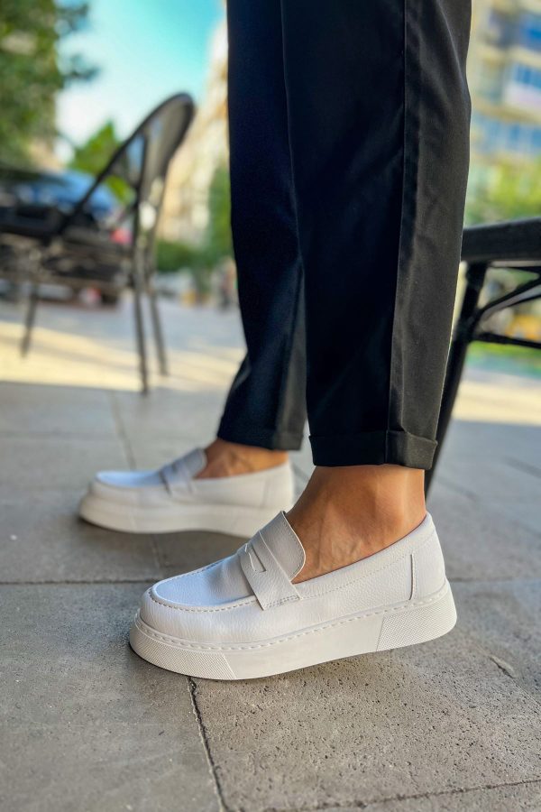 Solaress CH421 Erkek Loafer Ayakkabı Beyaz