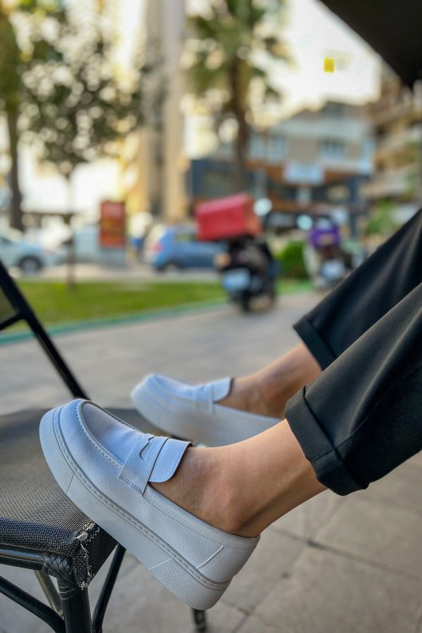 Solaress CH421 Erkek Loafer Ayakkabı Beyaz