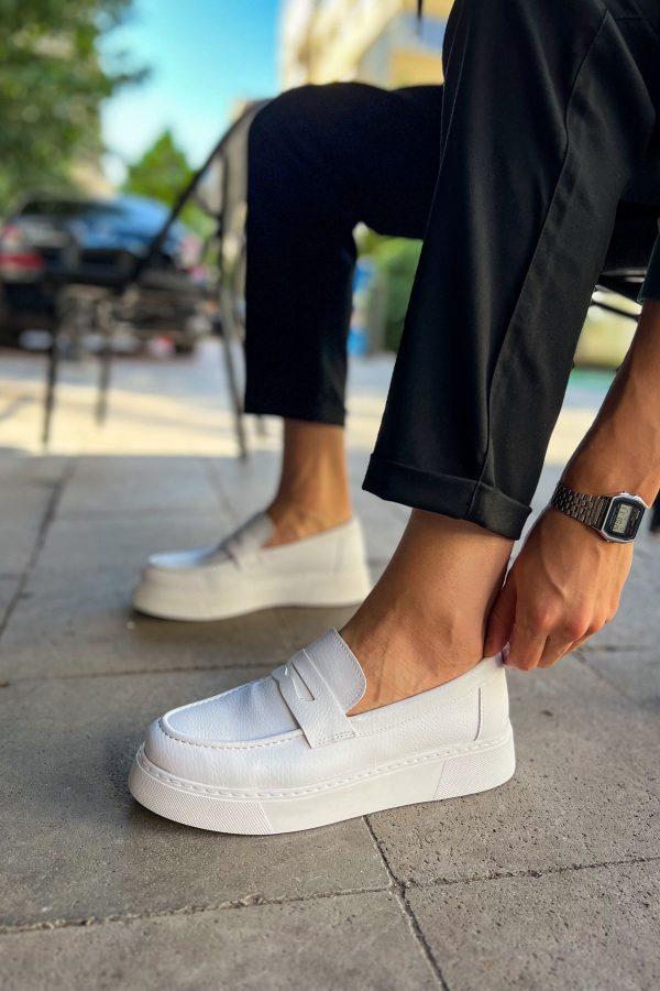 Solaress CH421 Erkek Loafer Ayakkabı Beyaz