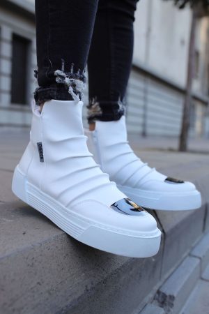 0021868_ch113-crt-swat-erkek-bot-beyaz Solaress CH113 Swat Fermuarlı Moda Erkek Bot